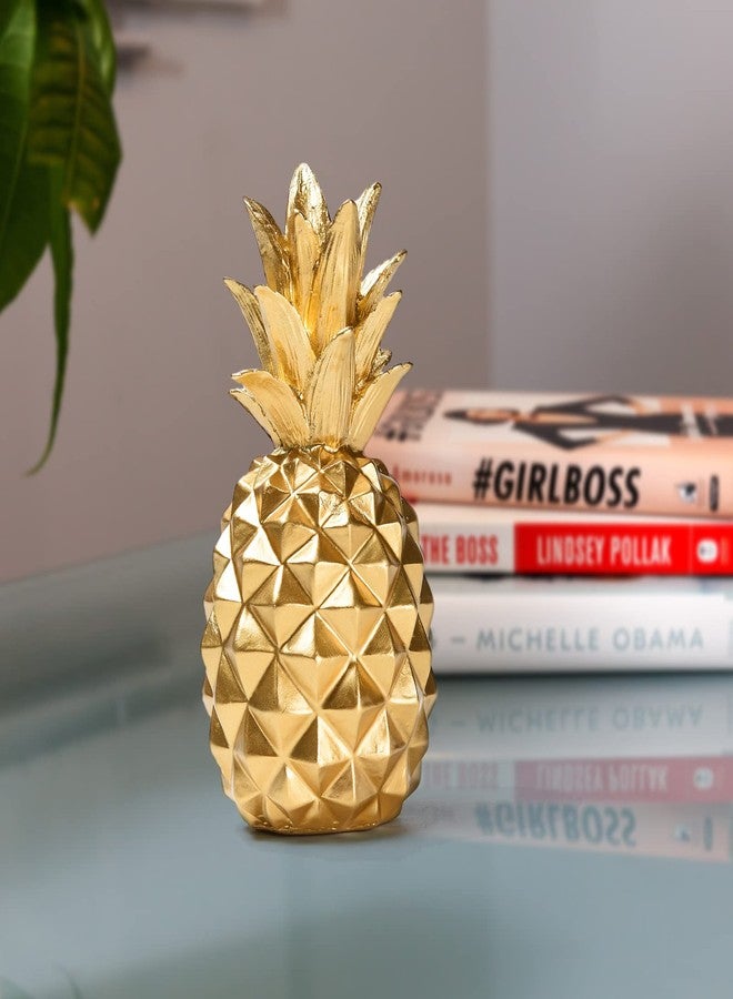 BRABUD Resin Pineapple Statue Gold Modern Simple Style Art Sculpture Living Room Bedroom Office Desktop Porch Piano Desktop Decoration 7.8''(H) TQGJBS99 - Image 4
